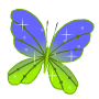Flying Glittery Butterfly Emoticons