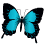 Small Flying Butterfly Emoticons
