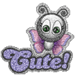 Glittery Butterfly "cute!" Emoticons