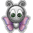 Glittery Butterfly Pink Wings Emoticons