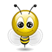 Cute Floating Bee Emoticons