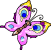 Pink Static Butterfly Emoticons