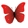 Red Flapping Butterfly Emoticons