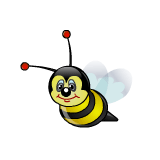 Bee Flying Side To Side Emoticons