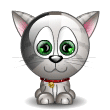 Gray Kitten Emoticons