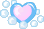 Glowing Heart Bubble Emoticons
