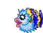 Blowfish Blowing Heart Bubbles Emoticons