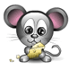 Mouse Eating Cheese Emoticons