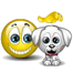 Smiley Petting Puppy Emoticons