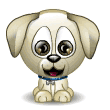 Cute Puppy Panting Emoticons