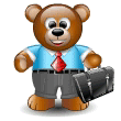 Businessman Bear Emoticons