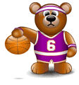 Basketball Bear Emoticons