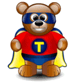 Super Hero Bear Emoticons