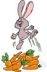 Rabbit Enjoys Carrots Emoticons