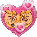 Pigs In Love Emoticons