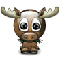Moose Eating Grass Emoticons