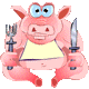 Hungry Pig Emoticons