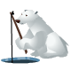 Polar Bear Ice Fishing Emoticons