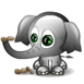 Elephant Eating Peanut Emoticons