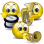 Brass Band Playing Emoticons