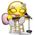 Singing With Guitar Female Emoticons