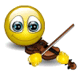 Smiley Playing Violin Guitar Emoticons