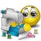 Smiley Using Sewing Machine Emoticons