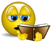 Surprised Smiley Reading Book Emoticons