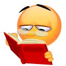 Smiley Reading A Book Emoticons