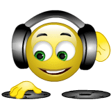 Smiley Headphones Deejaying Emoticons