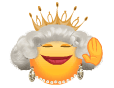 Happy Smiley Queen Saluting Emoticons