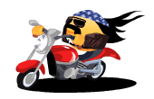 Smiley Riding A Motorcycle Emoticons