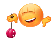 Smiley Swinging A Toy Emoticons