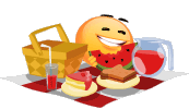 Happy Smiley Eating Food Emoticons