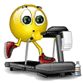 Smiley Running On Gym Emoticons