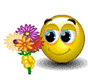 Smiley Smelling Flowers Emoticons