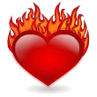 Animated Burning Love Sign Emoticons