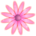Pink Flower With Sparkles Emoticons