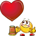 Drinking Heart Juice Animation Emoticons