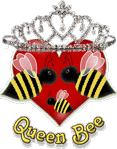 Queen Bee Crowned Heart Emoticons