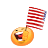 Waving Usa Flag Emoticons