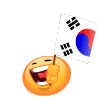 Waving South Korean Flag Emoticons