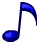 Blue Music Note Emoticons