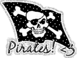 Pirates <3 Glitter Jolly Roger Emoticons