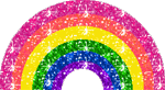 Glittery Rainbow Emoticons