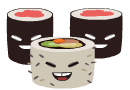 Happy Sushi Emoticons