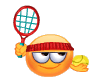 Smiley With Tennis Racket Emoticons