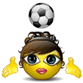 Lady Smiley Dribbling Ball Emoticons