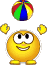 Smiley Tossing Beach Ball Emoticons