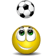 Smiley Dribbling Soccer Ball Emoticons
